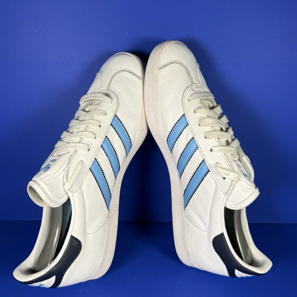 Adidas Originals‎ Gazelle (WHITE/SEMI BLUE BURST/NIGHT INDIGO) Men's 9 IG6210